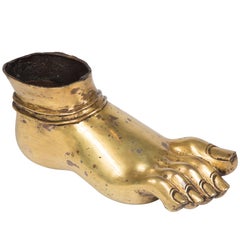 Vintage Gilt Bronze Buddha's Foot