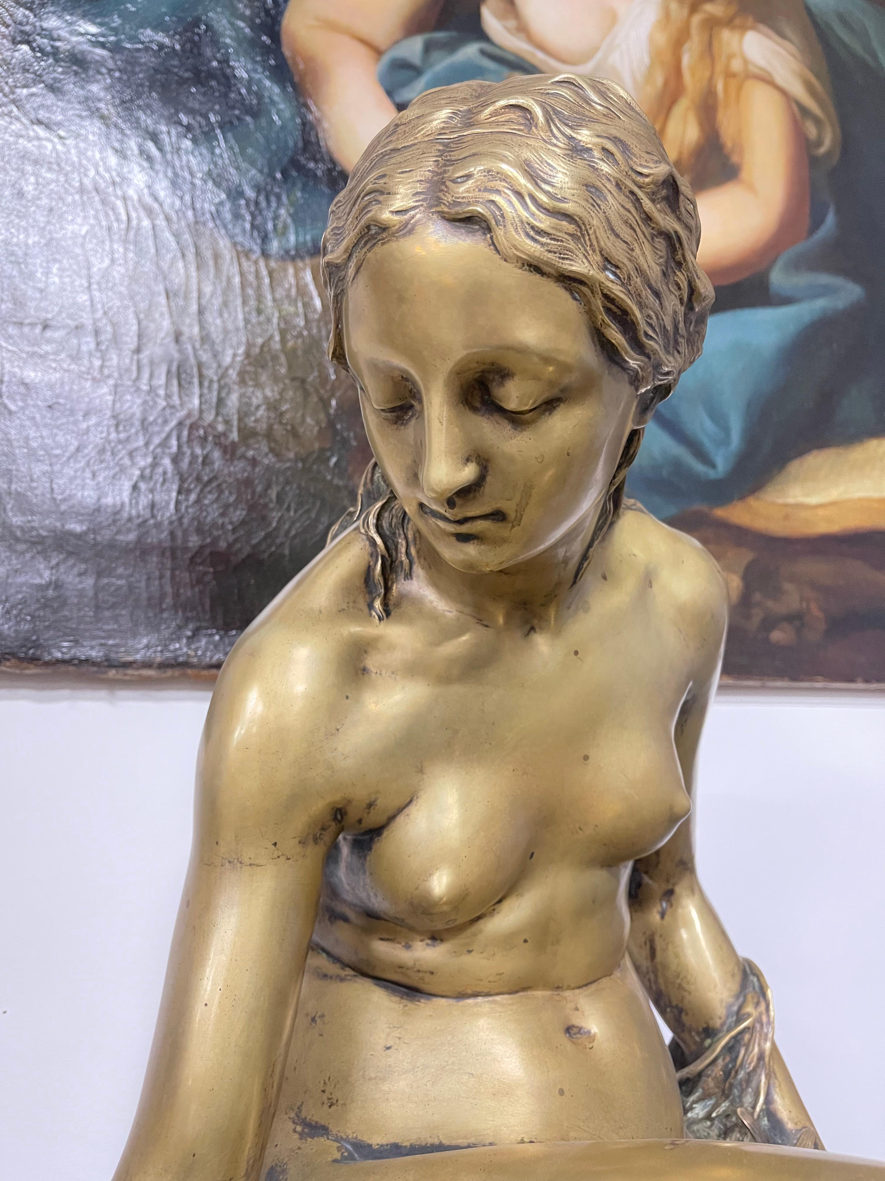 Other A Gilt Bronze Figure Of A Water Nymph, France, 19th Century For Sale