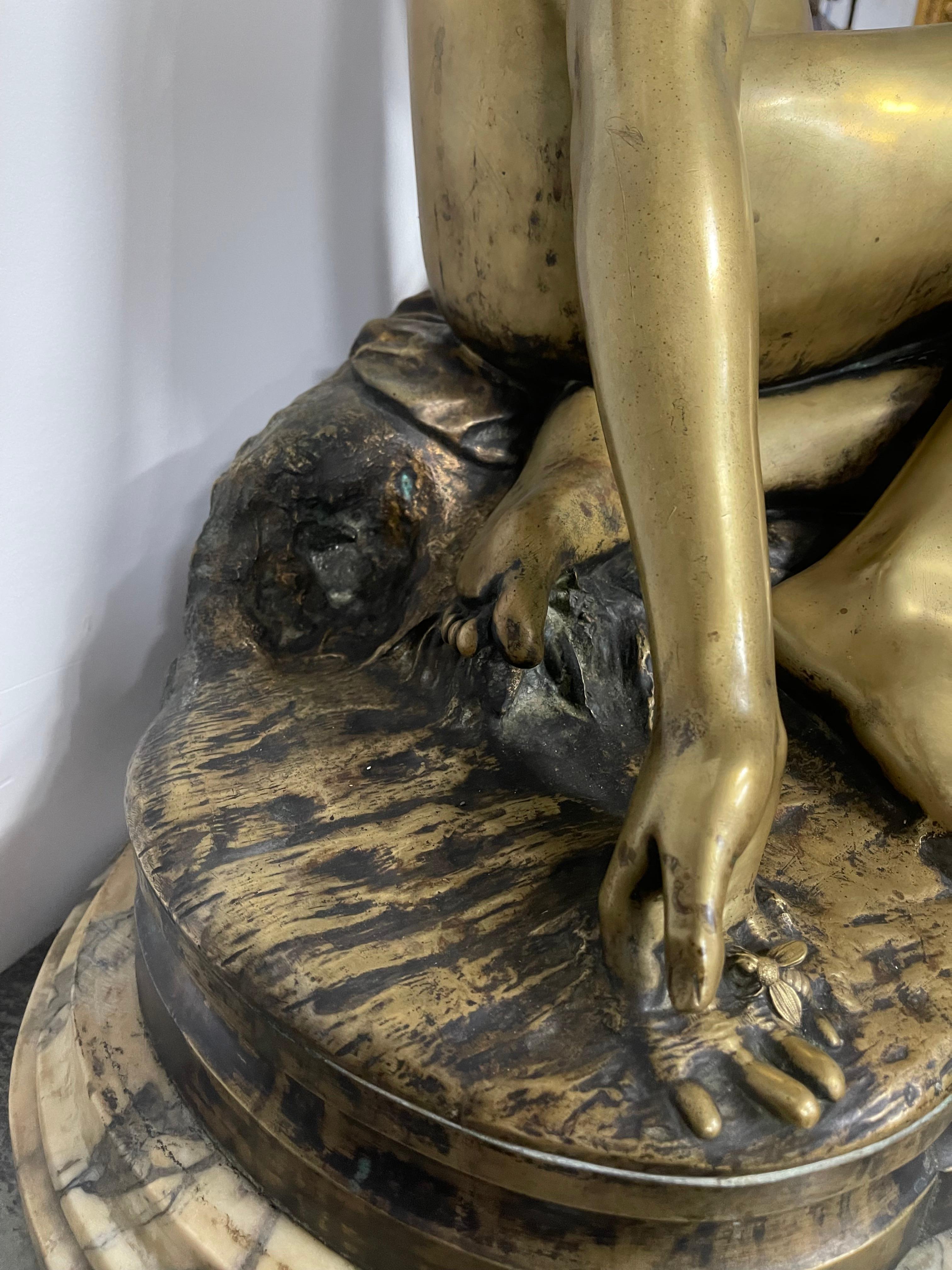 A Gilt Bronze Figure Of A Water Nymph, France, 19th Century For Sale 3