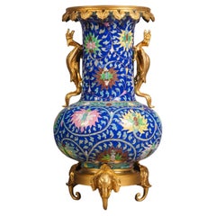 A Gilt-Bronze Mounted Chinese-Style Porcelain Vase