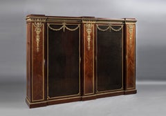 Gilt-Bronze Mounted Mahogany and Satine Bookcase by François Linke, circa 1890