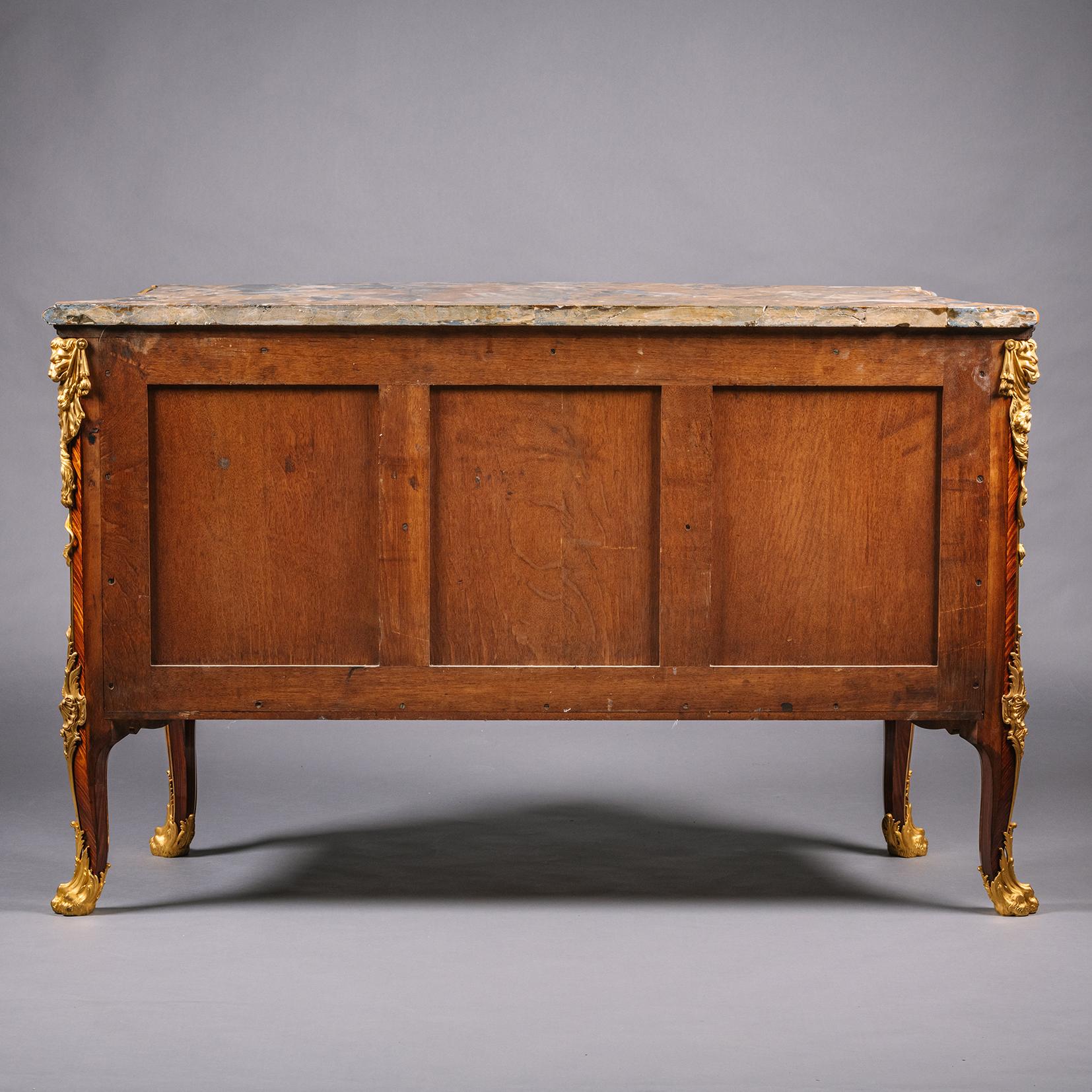 A Gilt-Bronze Mounted Marquetry Commode, By Heinrich Pallenberg, Cologne For Sale 1