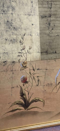 A gilt glass panel