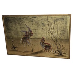 A gilt glass panel