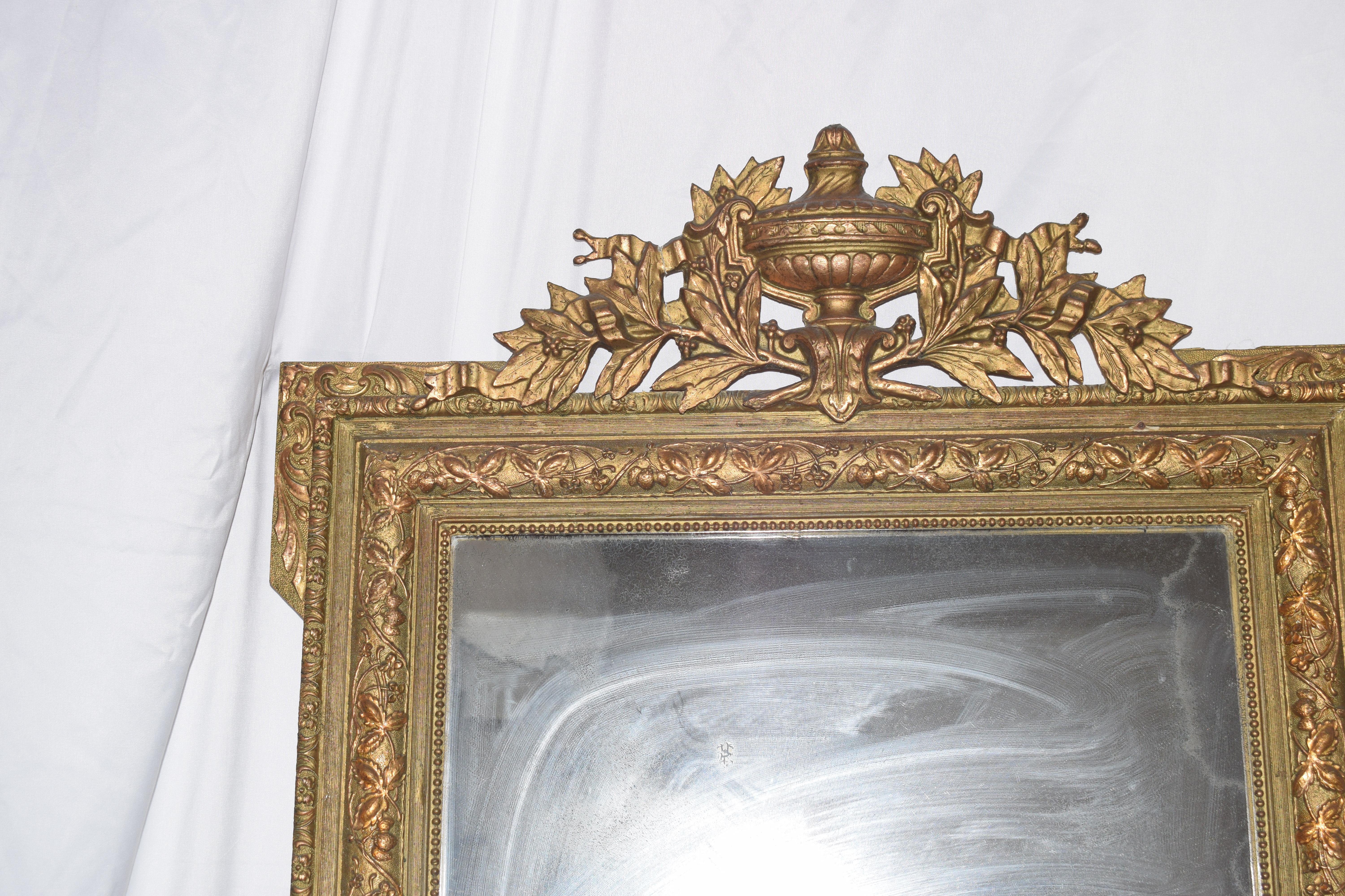 Gilt-Gold 18th Century Louis XVI Wall Mirror 1