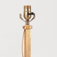 Gilt Iron Floor Lamp in the Manner of Raymond Subes, C 1940