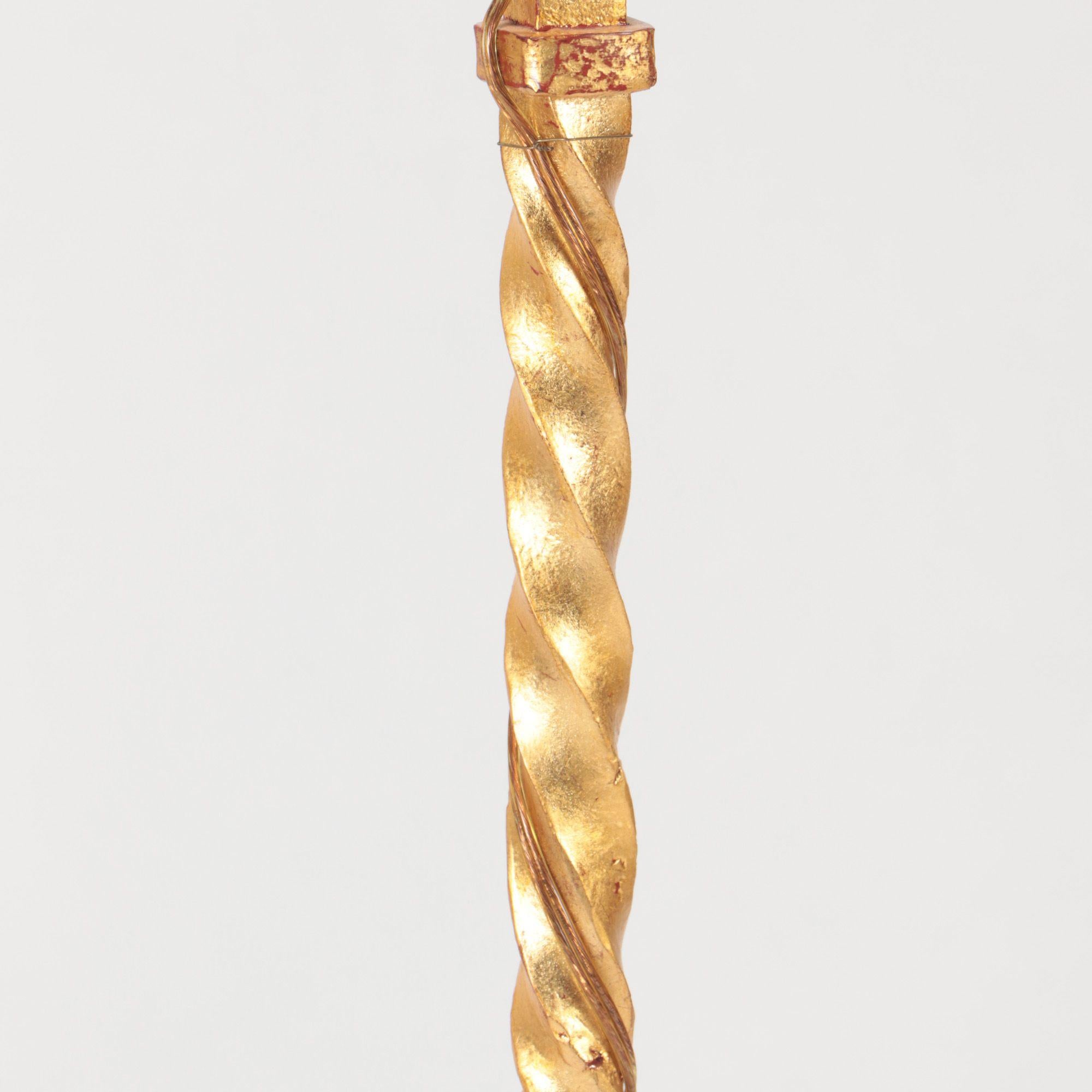 Stehlampe aus vergoldetem Eisen in der Art von Raymond Subes, um 1940 (Französisch) im Angebot