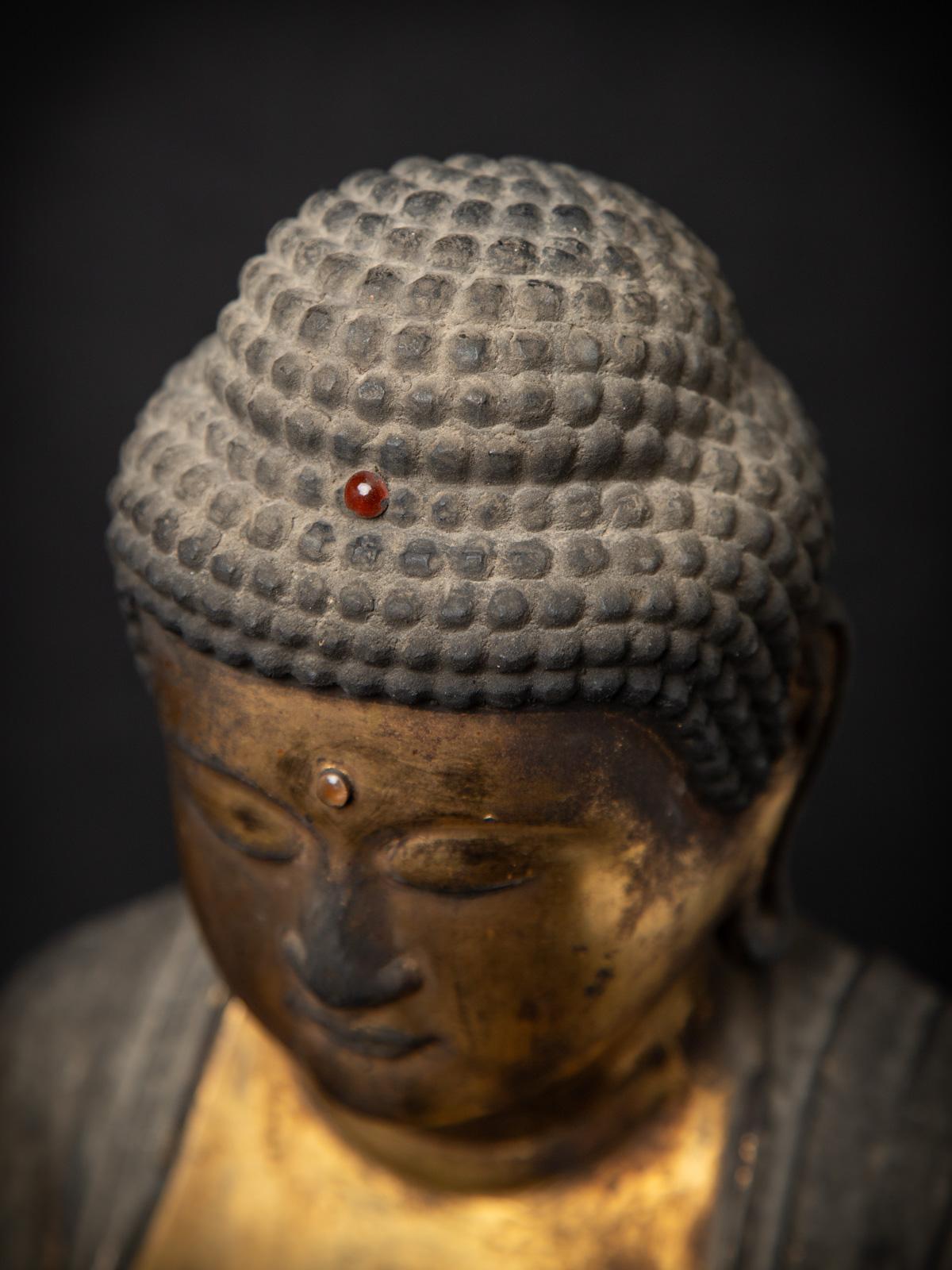Vergoldete Figur des Buddha Amida - frühe Edo-Periode aus Japan (Japanisch) im Angebot