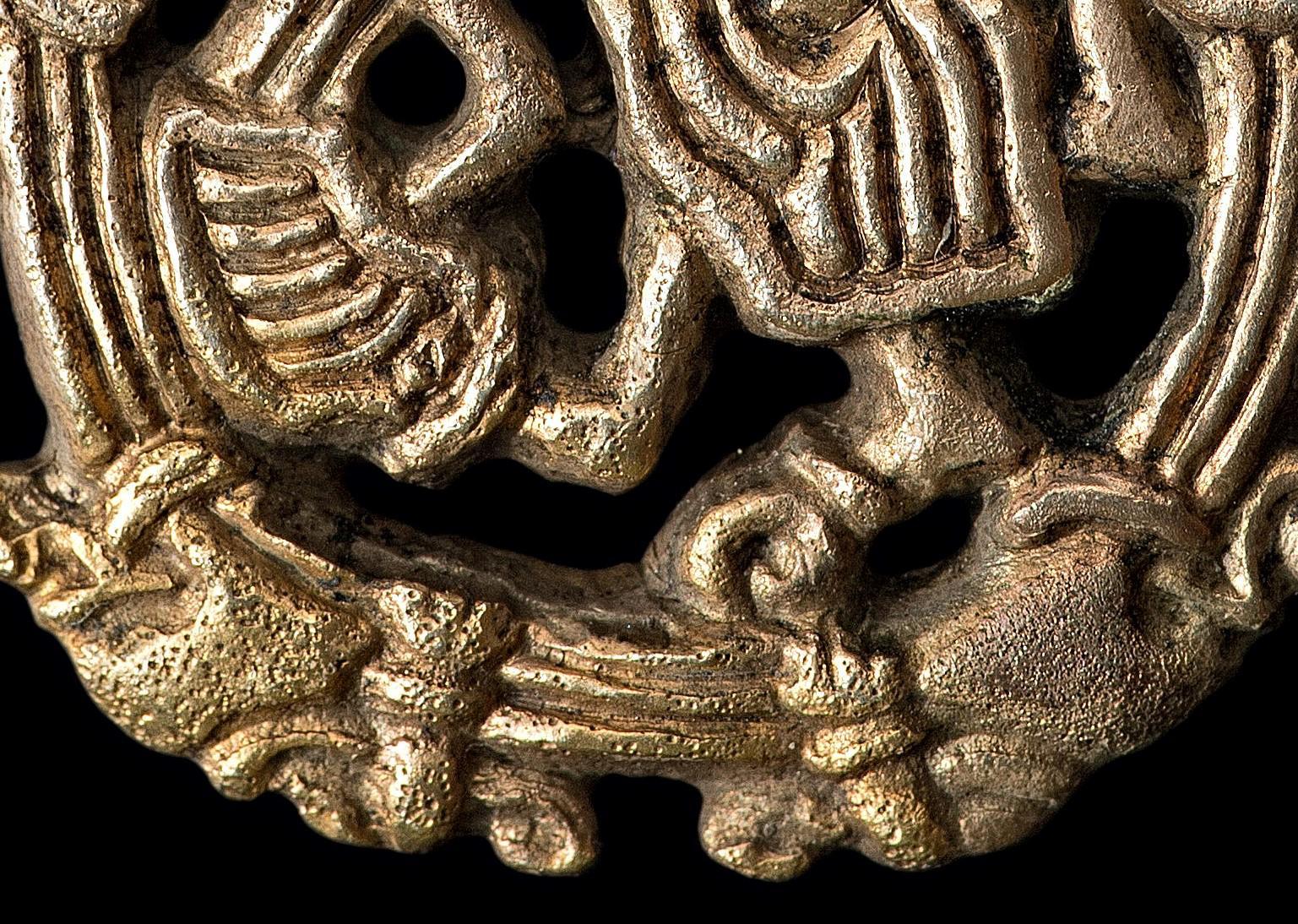 18th Century and Earlier Gilt Silver Viking Pendant, 10th-11th Century