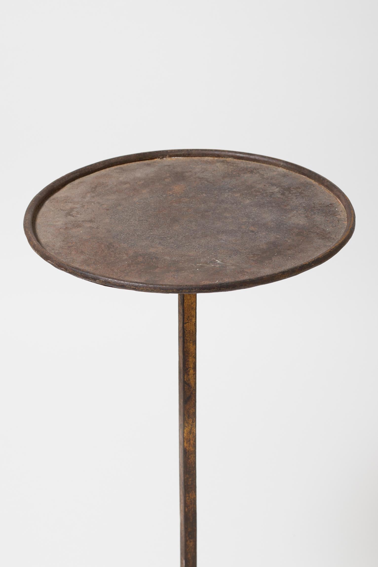 Gilt Wrought Iron Martini Table In Good Condition In London, GB