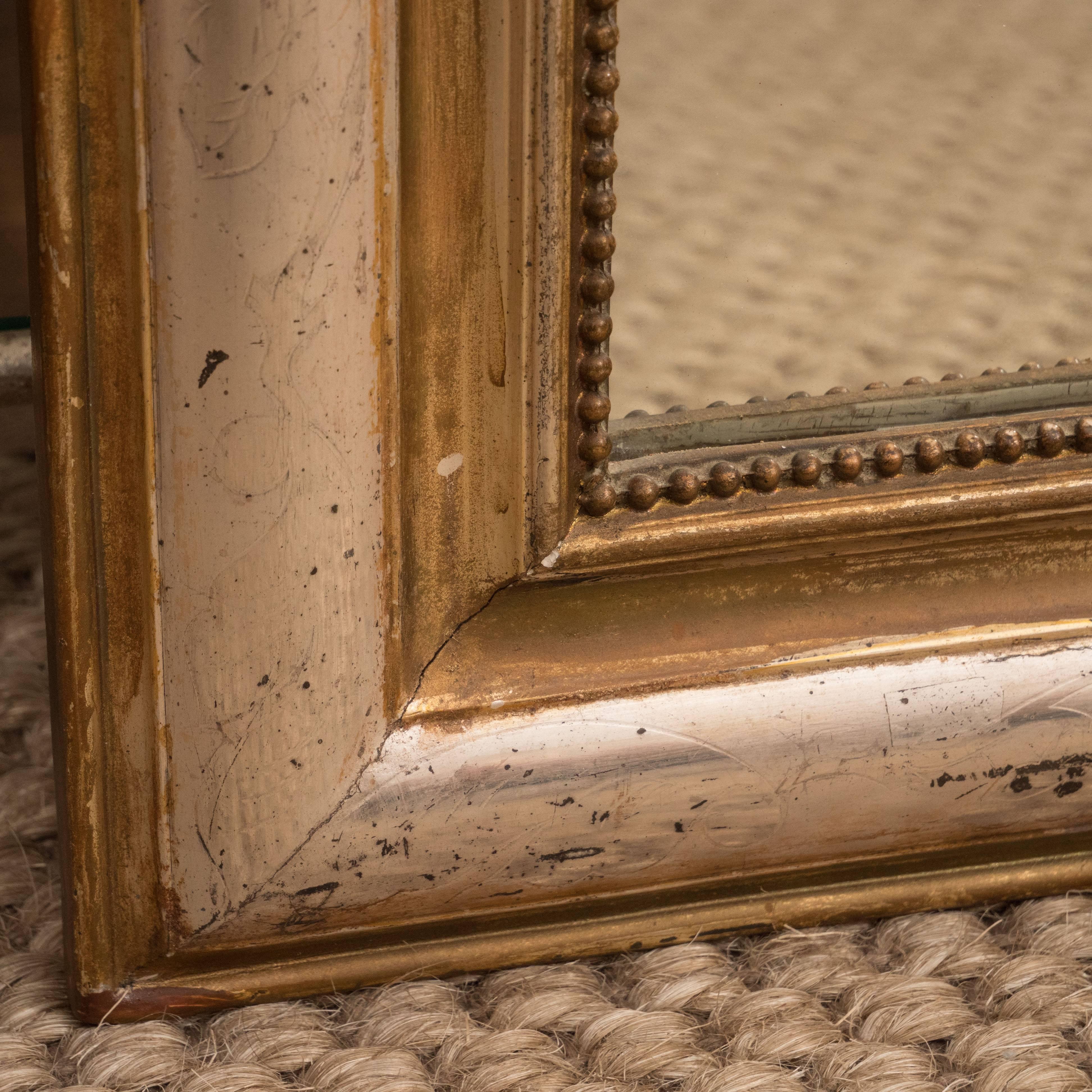 Giltwood and Silvered Louis Philippe Mirror 1