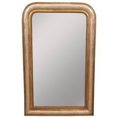 Giltwood and Silvered Louis Philippe Mirror