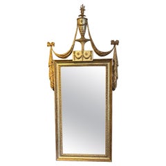 A Giltwood Hepplewhite Style Pier Mirror