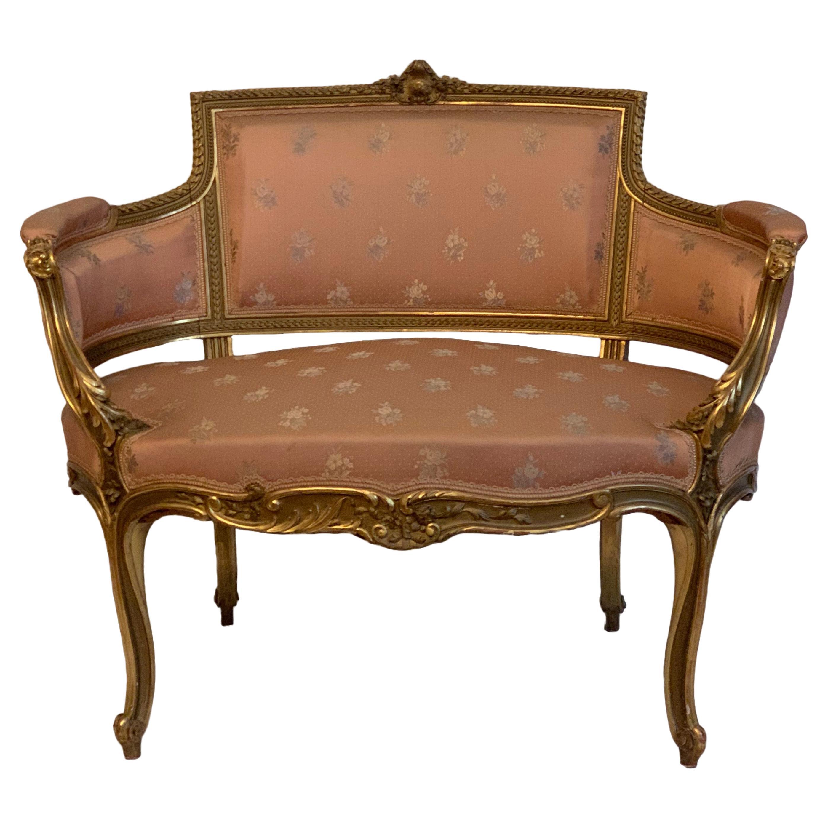 A giltwood  loveseats louis XV style 