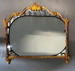 A Giltwood Over the Mantel, Console or Wall Mirror, Regency Style, Italian