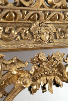 Alzata reliquiario in legno dorato con specchio successivo