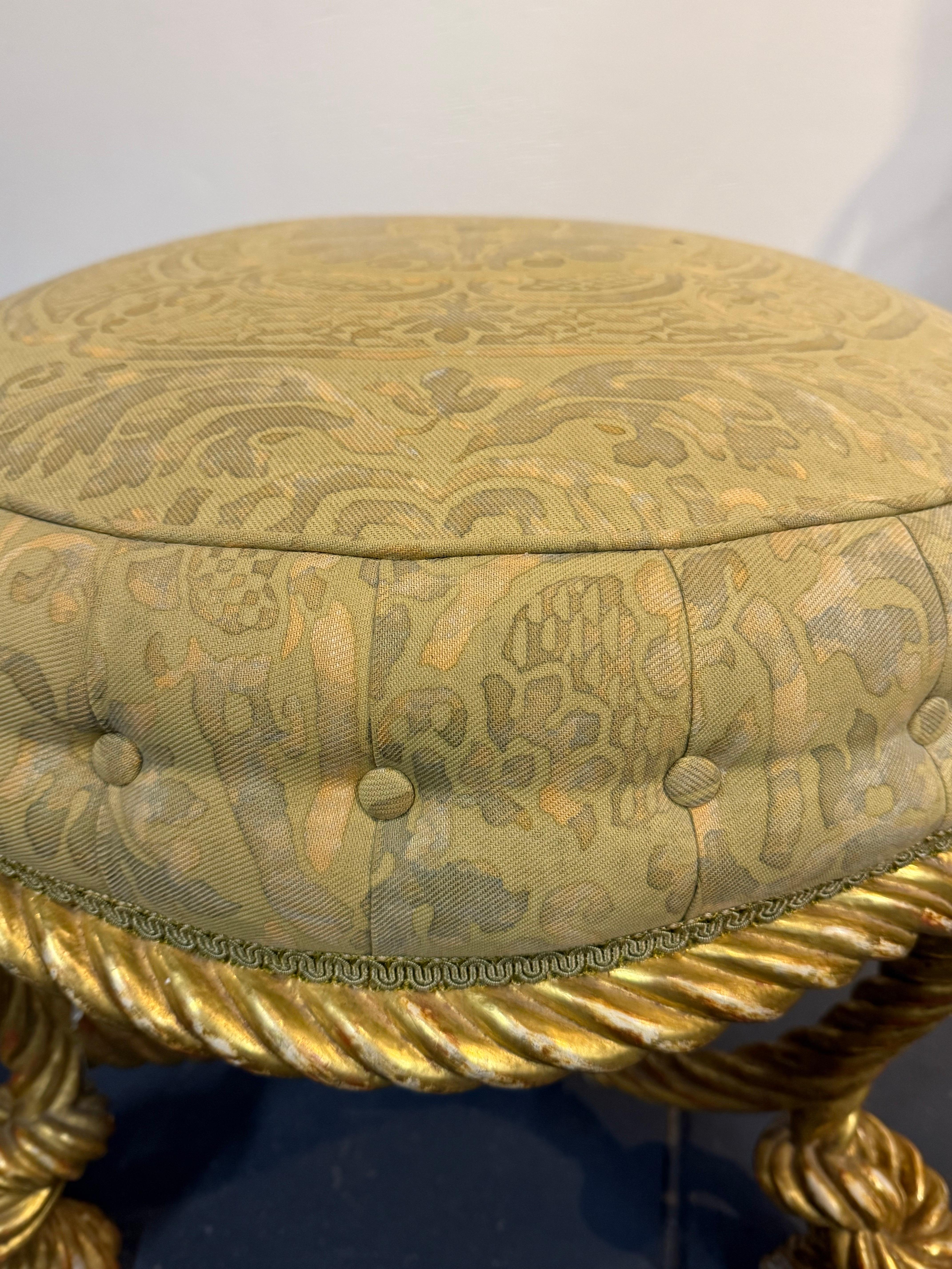 Tabouret en bois doré d'après A.M.E. Fournier, 19e siècle en vente 7