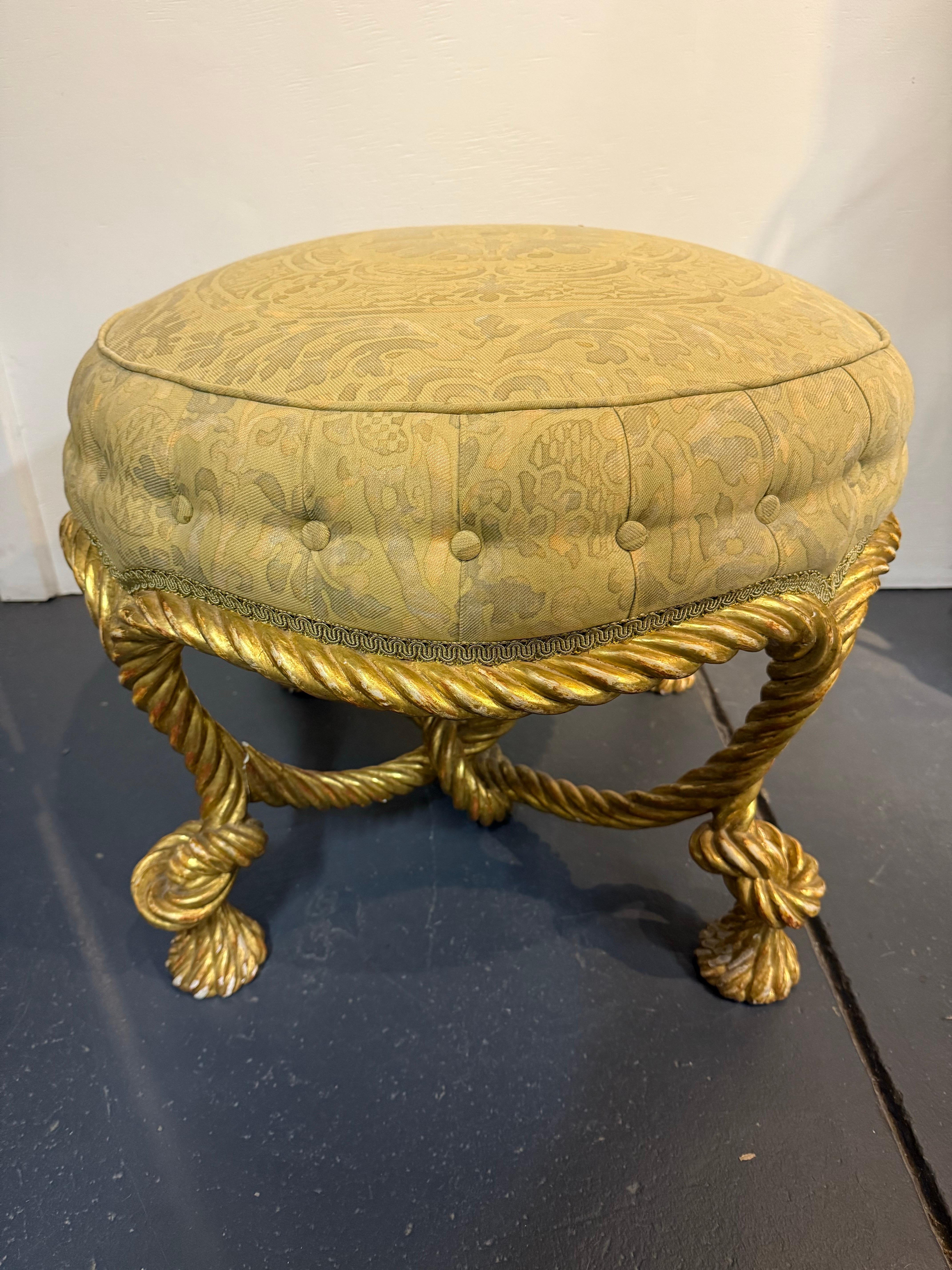 Tabouret en bois doré d'après A.M.E. Fournier, 19e siècle en vente 9