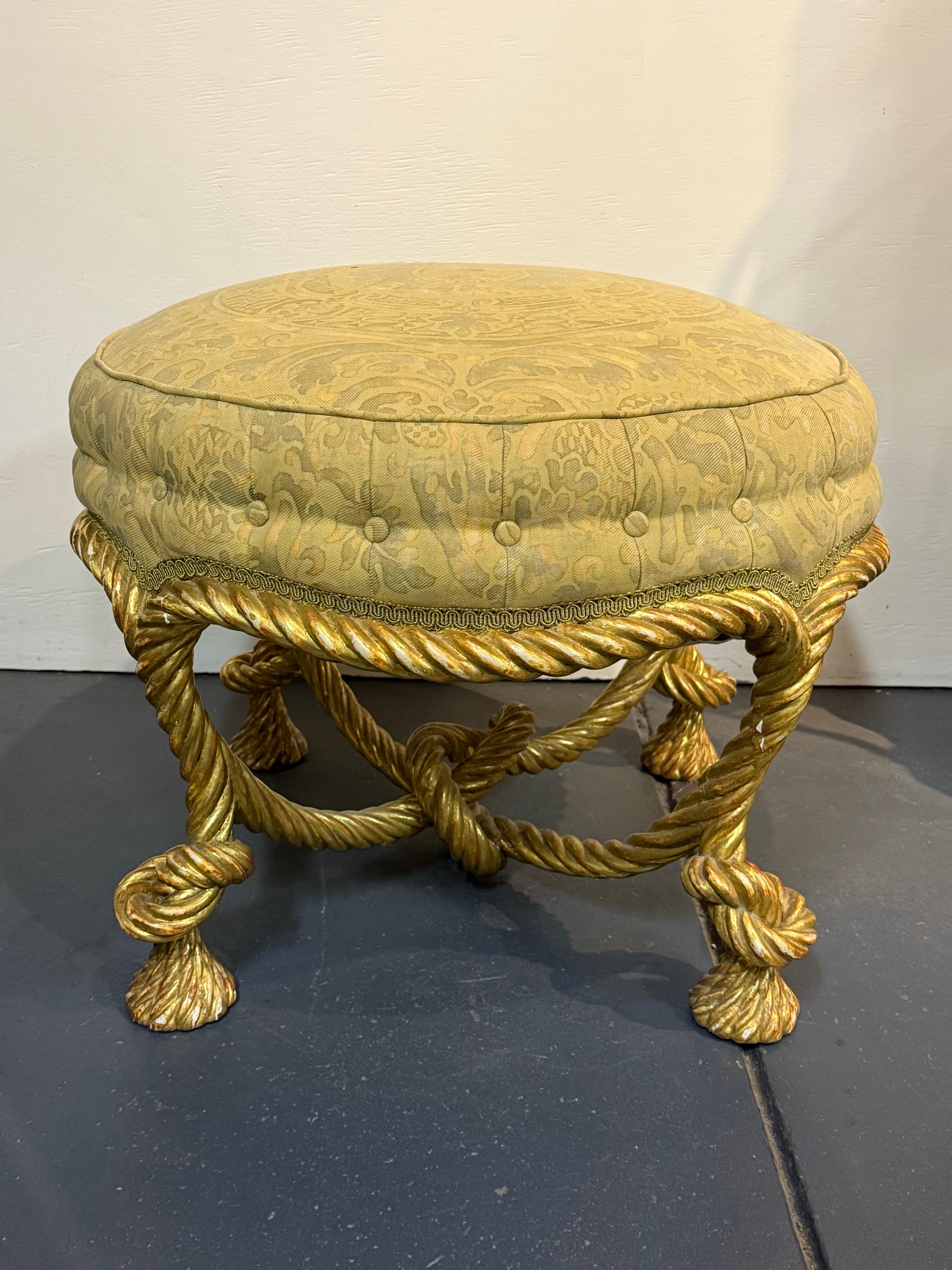 Tabouret en bois doré d'après A.M.E. Fournier, 19e siècle en vente 1