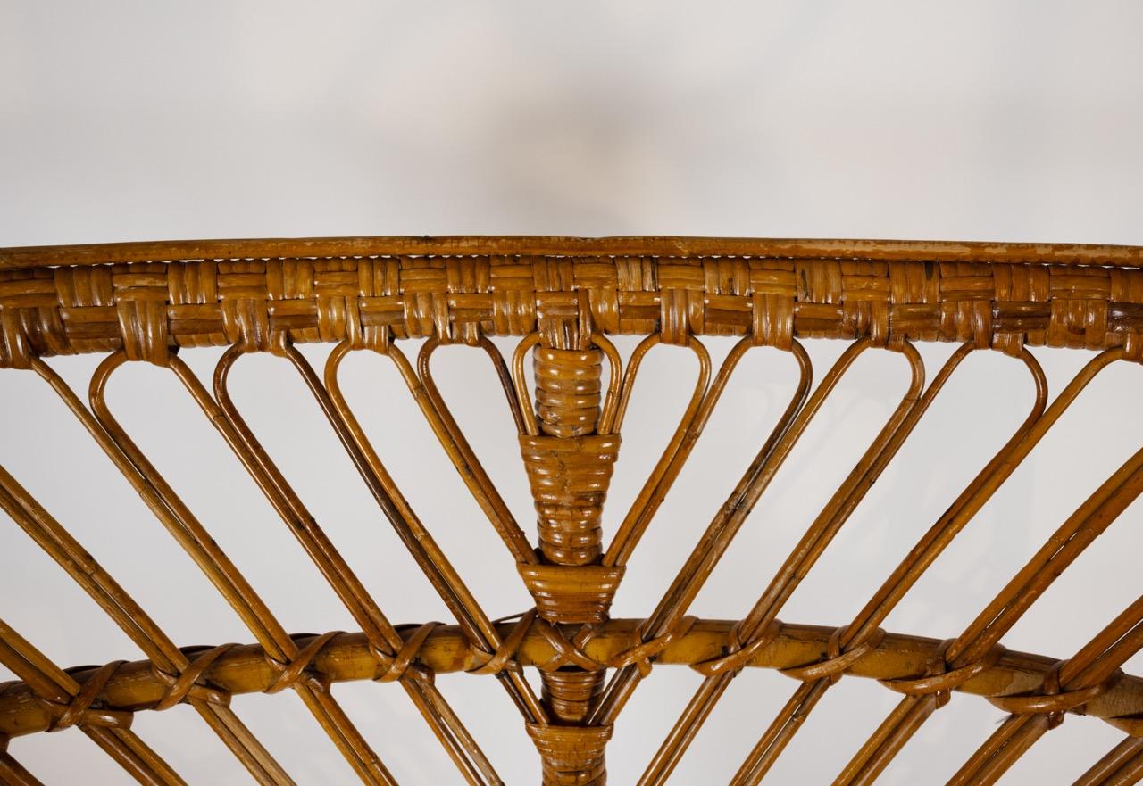 Un sillón Gio Ponti de ratán y bambú Italiano en venta