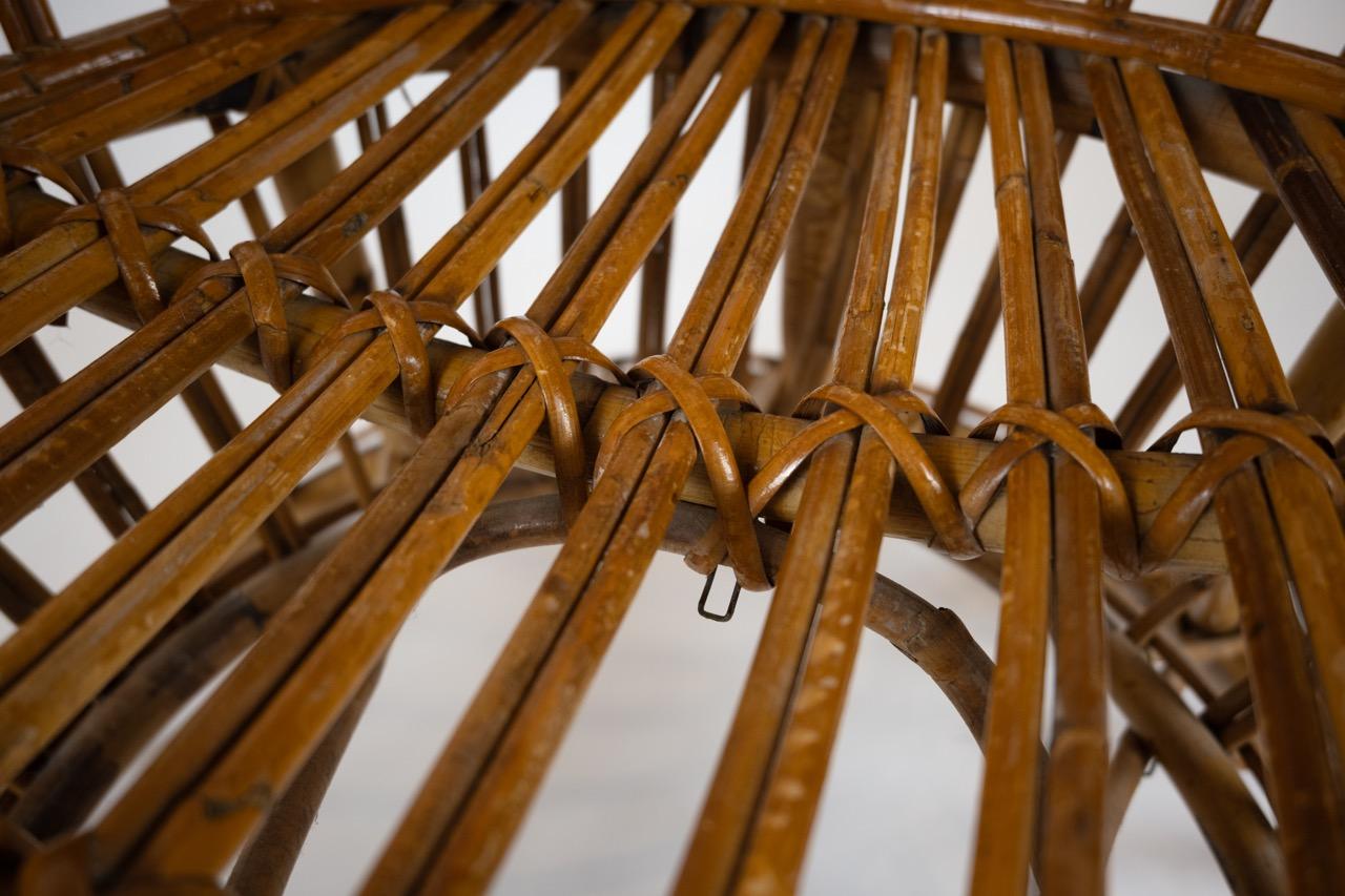 Un sillón Gio Ponti de ratán y bambú en venta 2