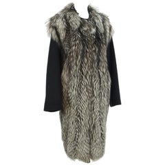 A Giuliana Teso Cashmere And Fox Coat, 3/4 Length.  Very High Grade Cashmere.