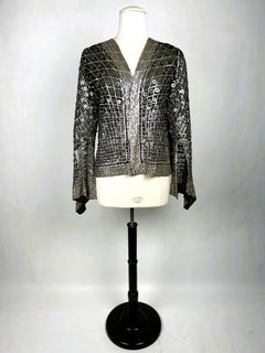 A Glamorous Art Deco evening jacket embroidered with silver sequins - France, ci