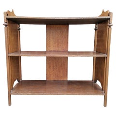 A Glasgow School Arts & Crafts oak buffet w/ Plank sides and central plank back