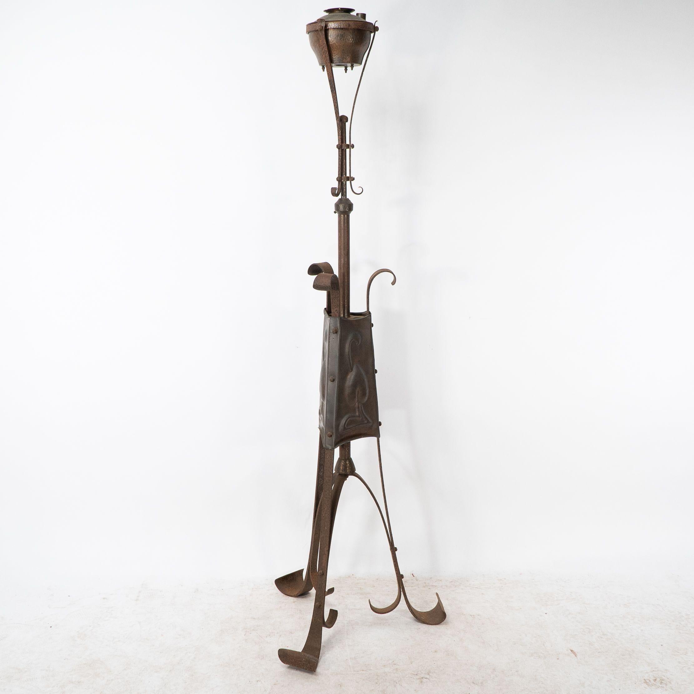 Early 20th Century A Glasgow school standard lamp For Sale