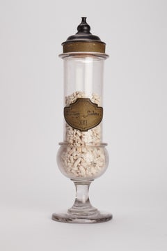 Ambulaire en verre avec sidere en corail, France, 1870.