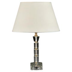 Glass and Brass Desk Lamp