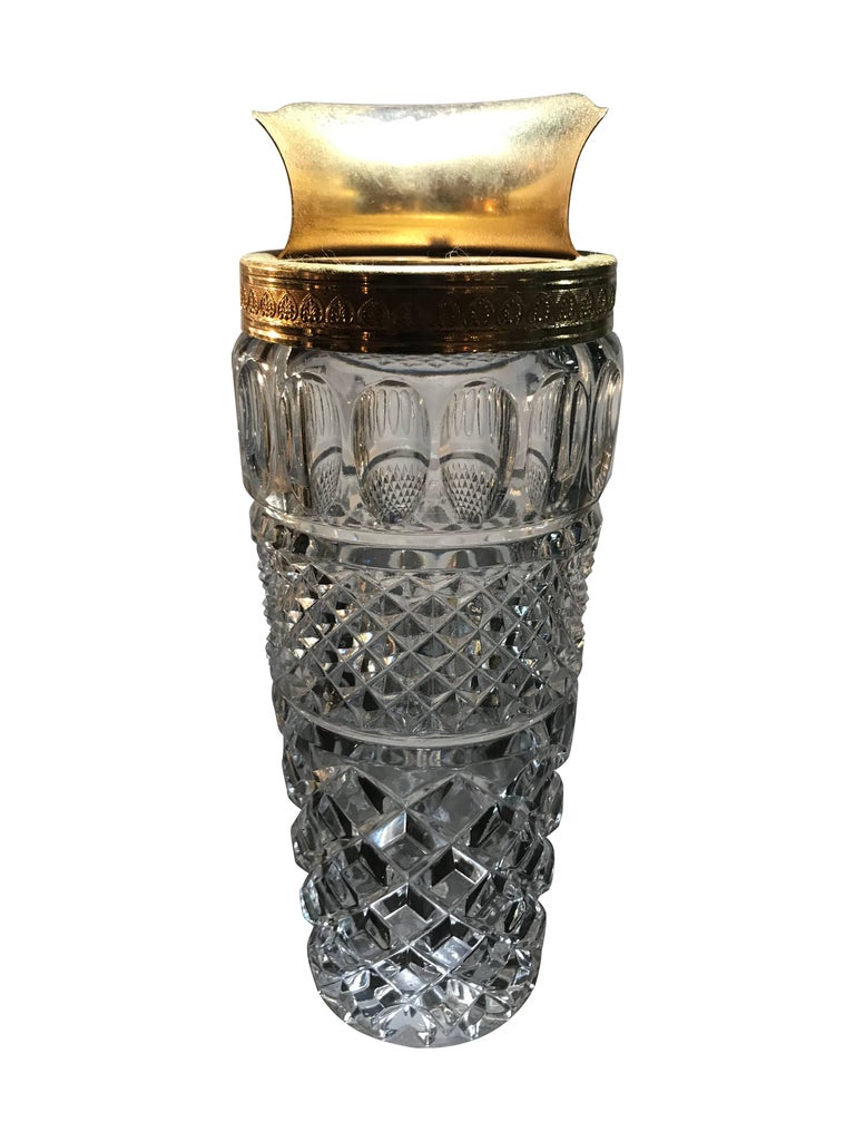 Glass and Gilt Metal Cocktail Mixing Jug or Pourer and Spoon at 1stDibs