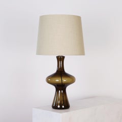 Lampada da tavolo in vetro di Lisbeth Brams per Fog and Morup, 1960, Danimarca