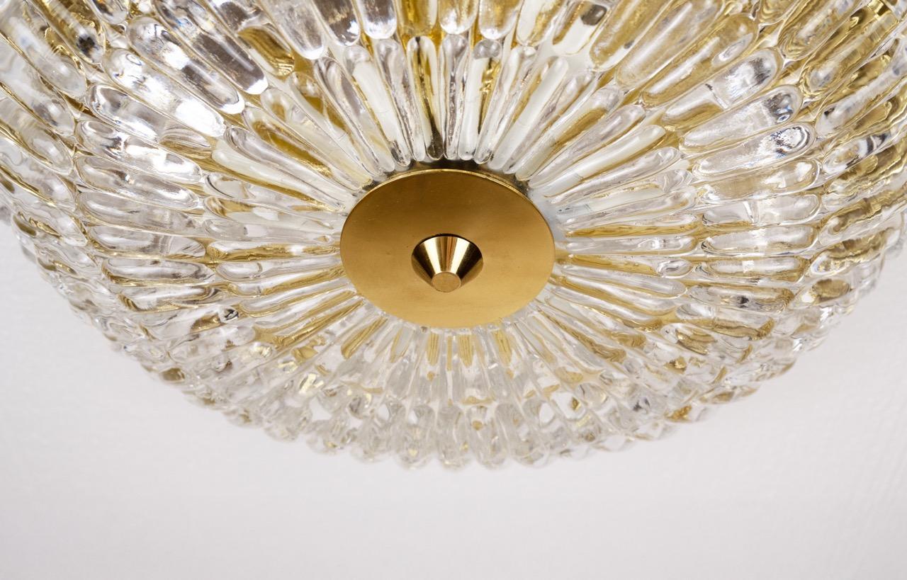 Cast A Glass Flush Mount by Carl Fagerlund for Orrefors For Sale