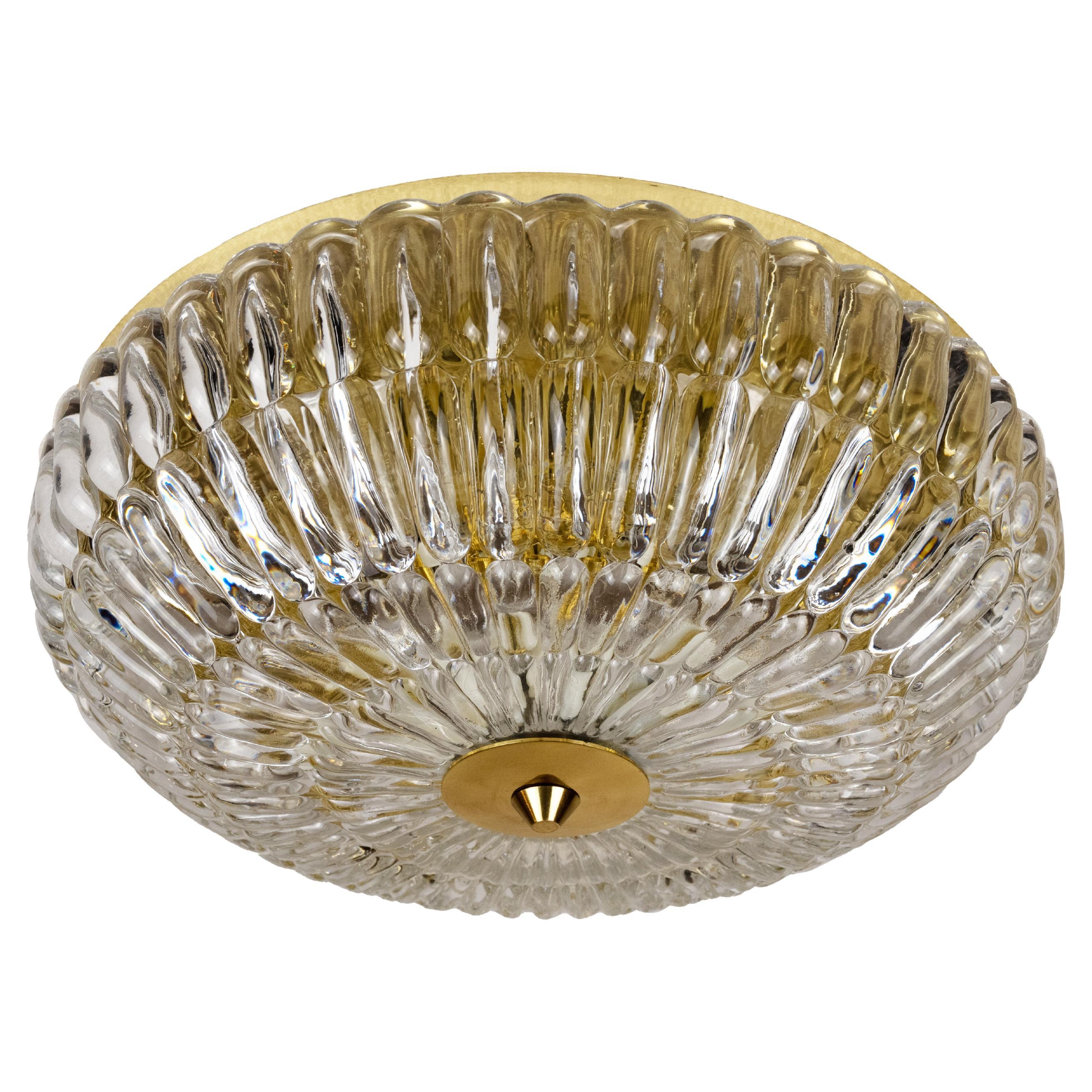 Monture affleurante en verre de Carl Fagerlund pour Orrefors