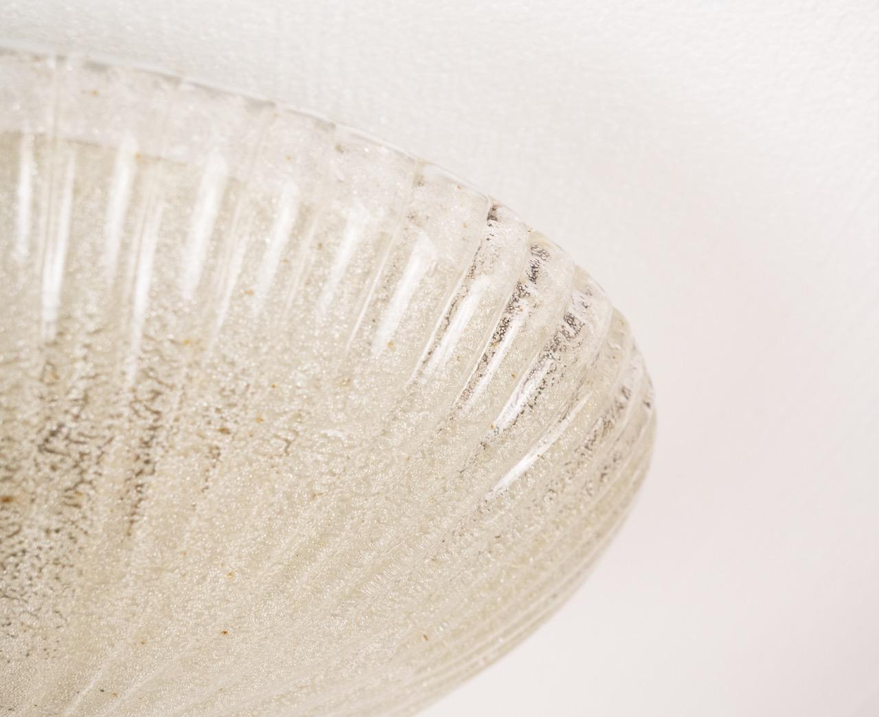 A Glass Flush Mount by Orrefors Bon état - En vente à New York, NY