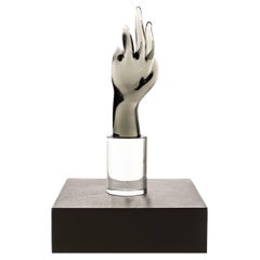 A glass hand sculpture by Livio Seguso, 1970s