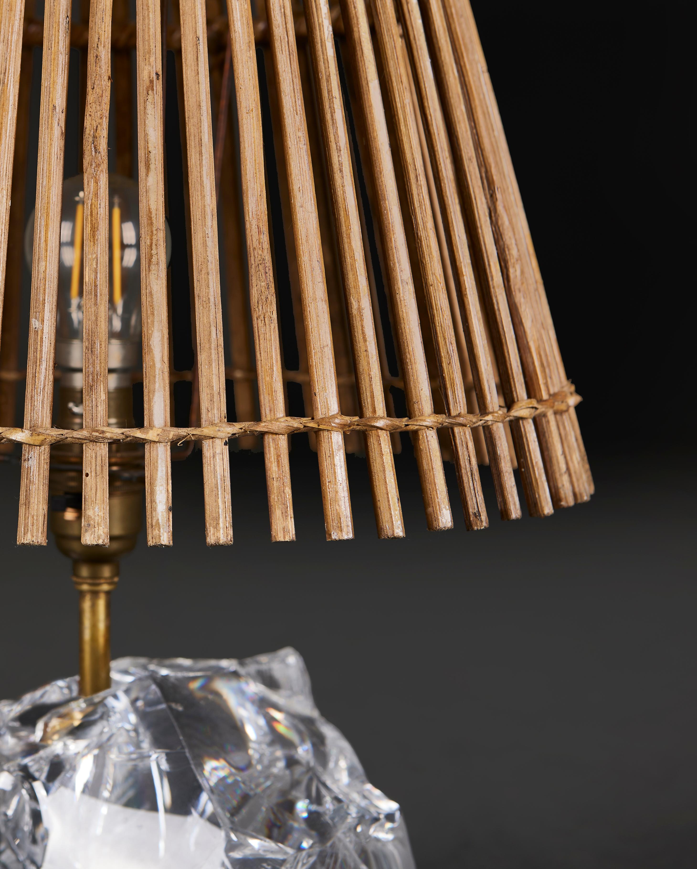 French A Glass Shard Lamp in the Manner of Jean Michel Frank
