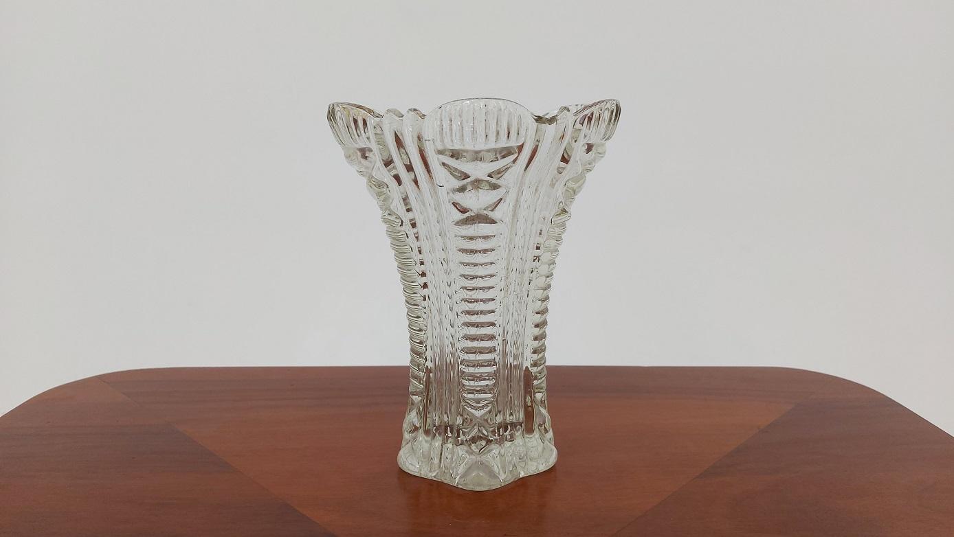 Polish Glass Vase, Poland, 20/30s For Sale