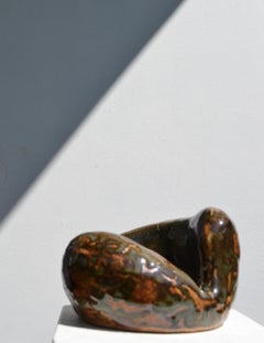 A Glazed Ceramic Catchall, Signed Alvarães, 1957