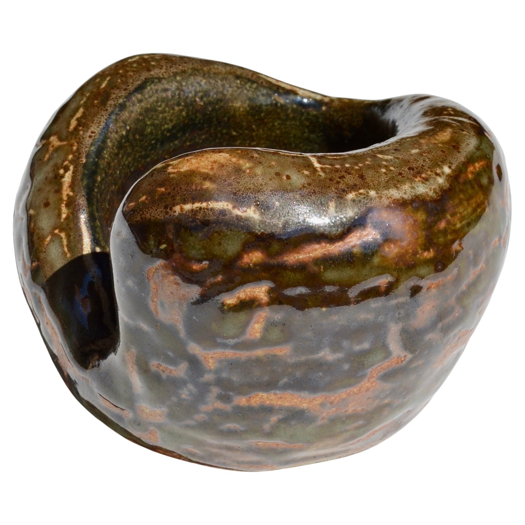 Una cassetta di raccolta in ceramica smaltata, firmata Alvarães, 1957 in vendita