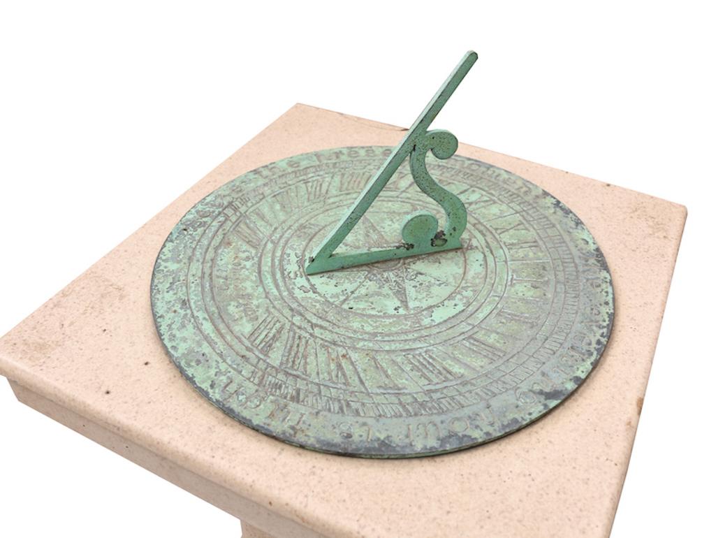 20th Century Glazed Ceramic Lefco Sundial
