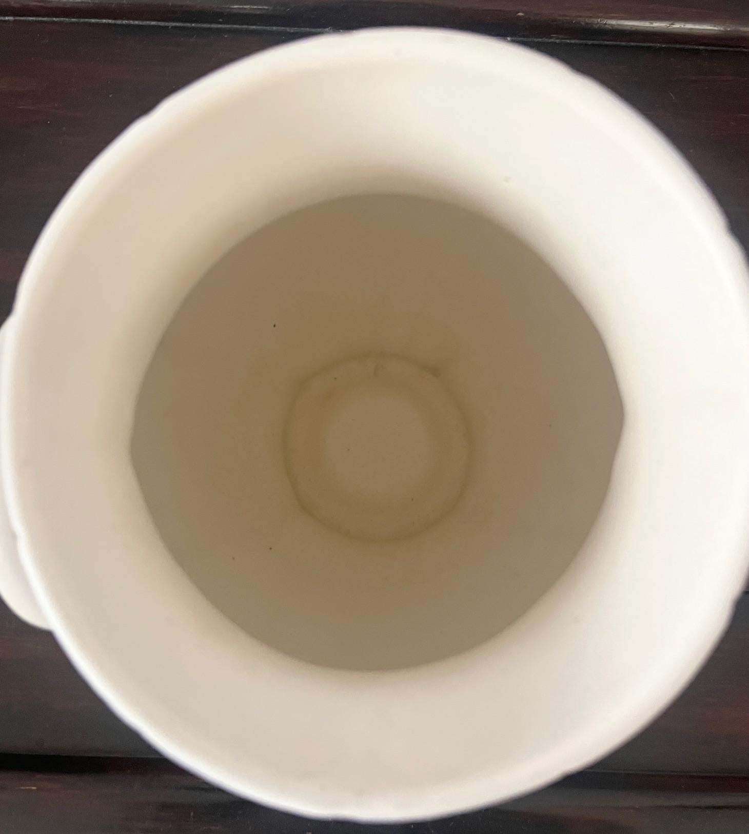A glazed ceramic vase 