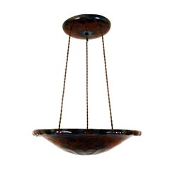 A Glazed Earthenware Dish Pendant by Edgar Böckman for Höganäs