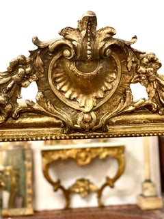 Éblouissant miroir doré Louis Philippe du 19ème siècle