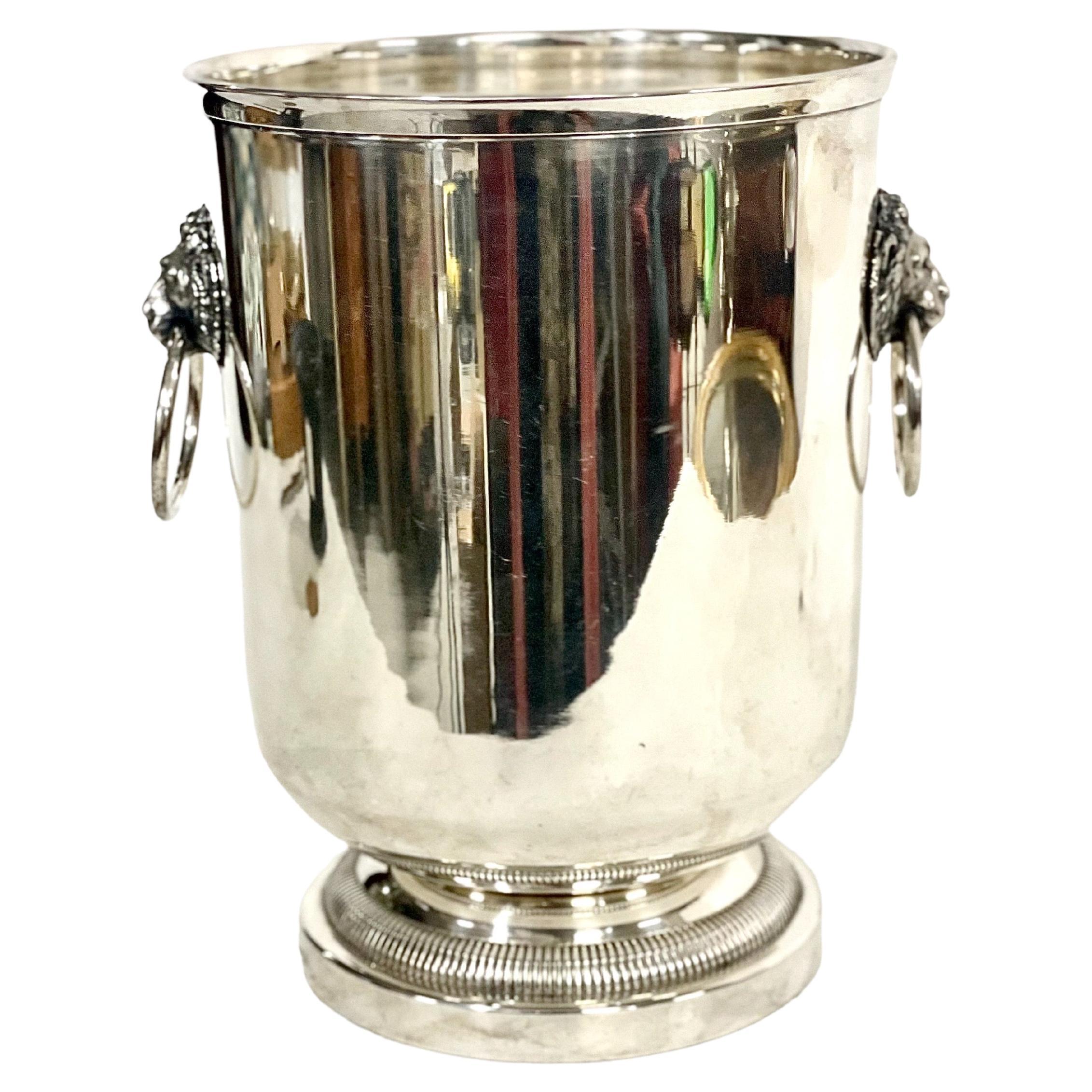 Champagne Bucket with Lion's Head For Sale