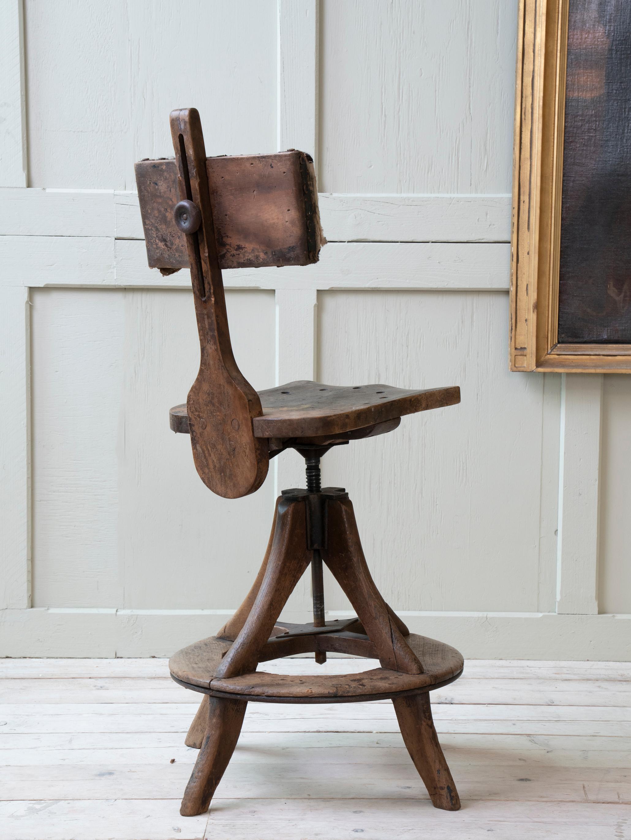 19th Century Glenister of High Wycombe Draughtsman's Task Chair