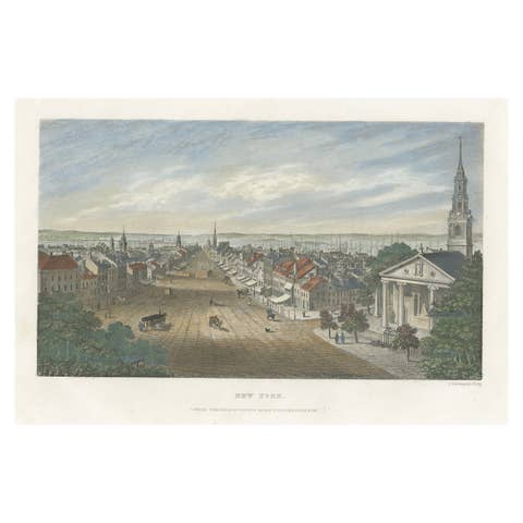 A Glimpse into the Early 19th Century Urban Landscape of New York, a 1842 Print