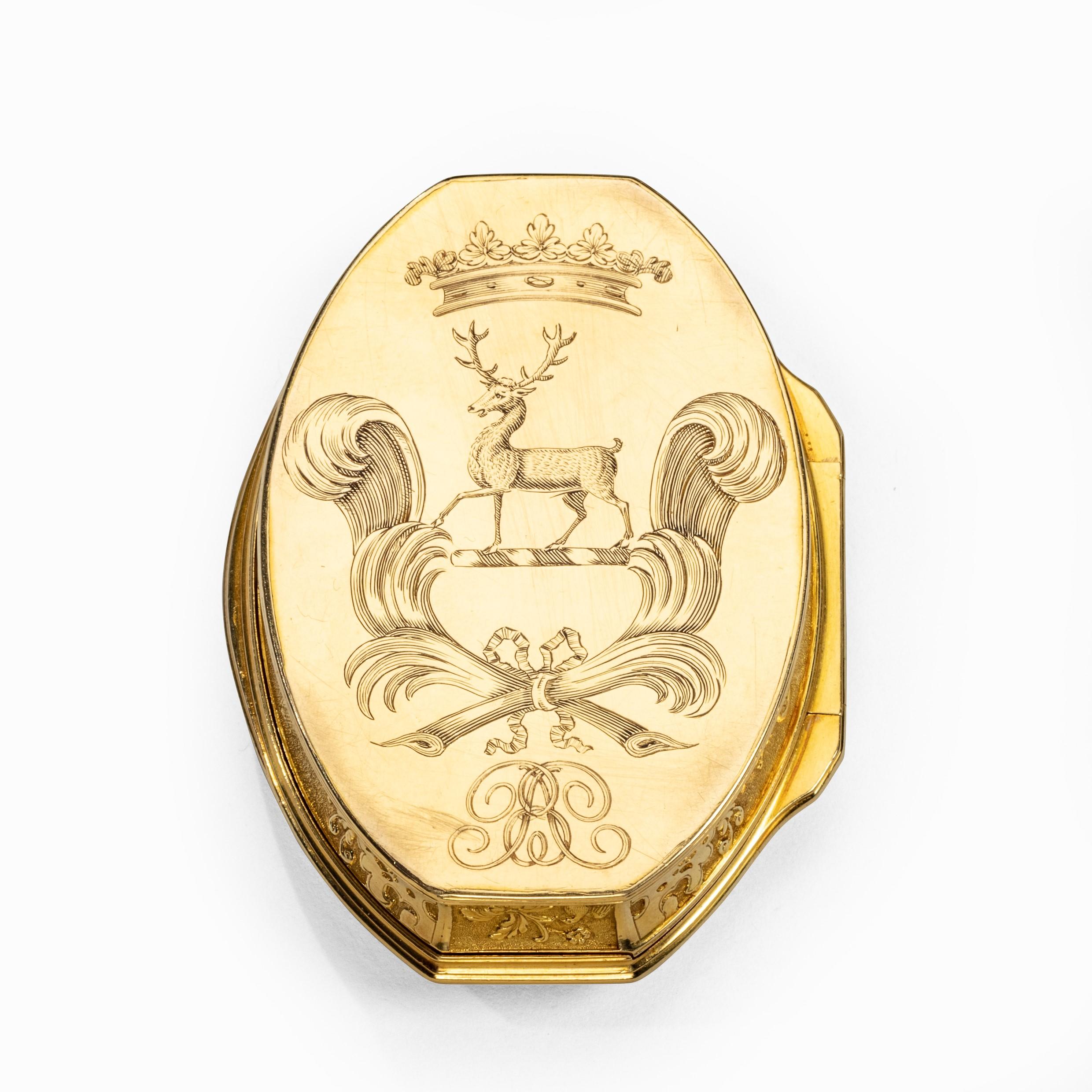 Gold and Agate Snuff Box Belonging to Anne, First Duchess of Buccleuch For Sale 2