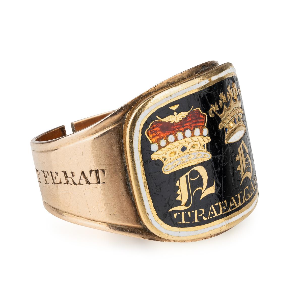 Mourning-Ring aus Gold und Emaille für Lord Nelson von John Salter, England, 1806 im Angebot 2
